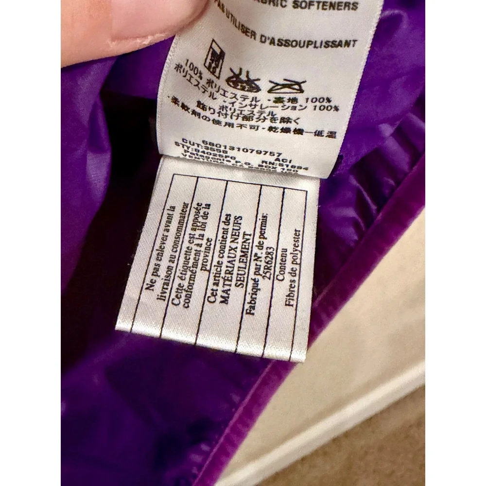 Patagonia Nano Puff Pullover Half Zip‎ Quilted Jacket XS Purple Fleece Lined - Picture 6 of 9